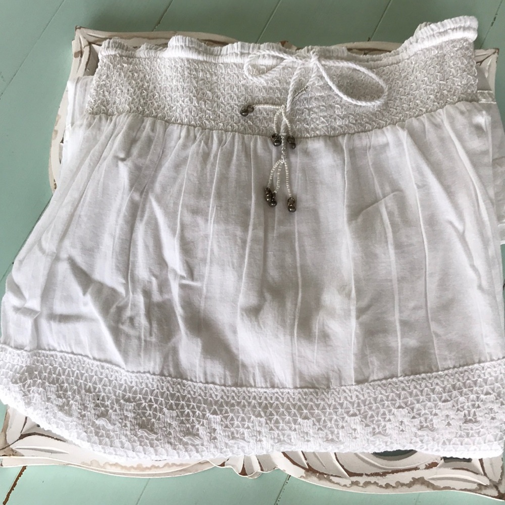 White Tiered Maxi Skirt Size XL